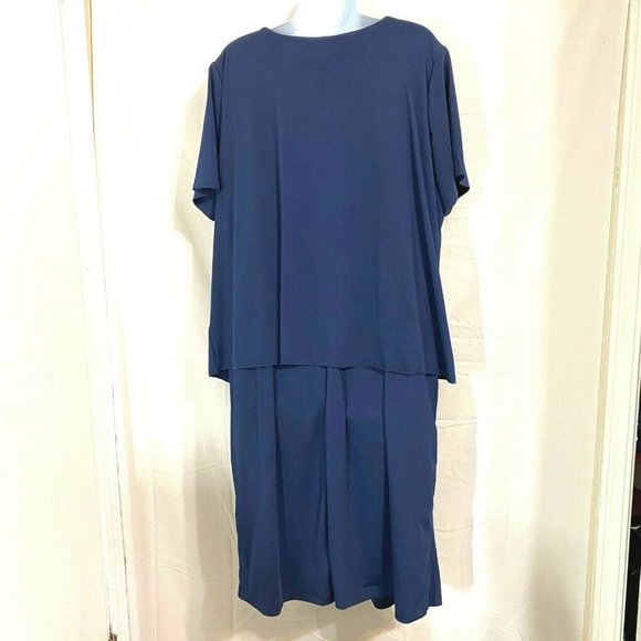 Woman Within Blue Sequin Dress Looks Like 2 Piece - Picture 3 of 5